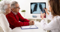 couple meeting doctor for xrays