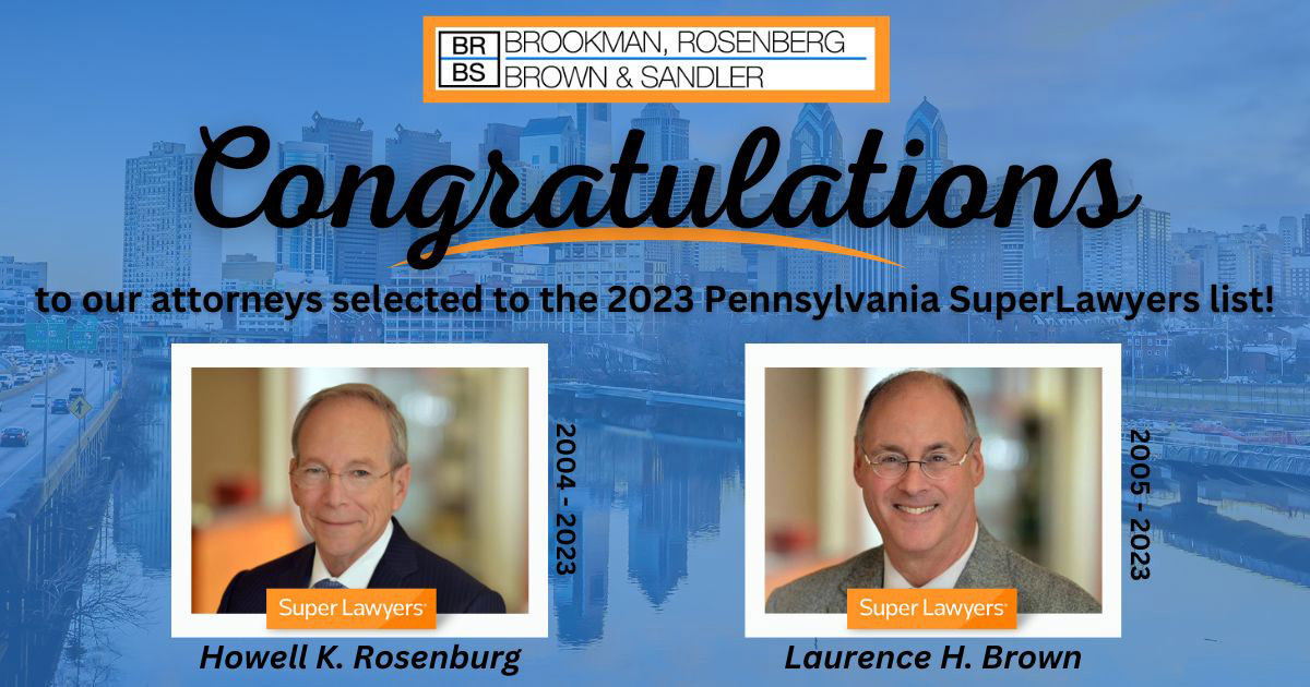 Rosenberg and Brown attorneys selected to 2023 super lawyers list